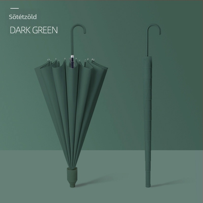 Hosszú nyeletű esernyő, 16 bordával, vízálló, automatikus nyitás, logónyomtatás lehetséges