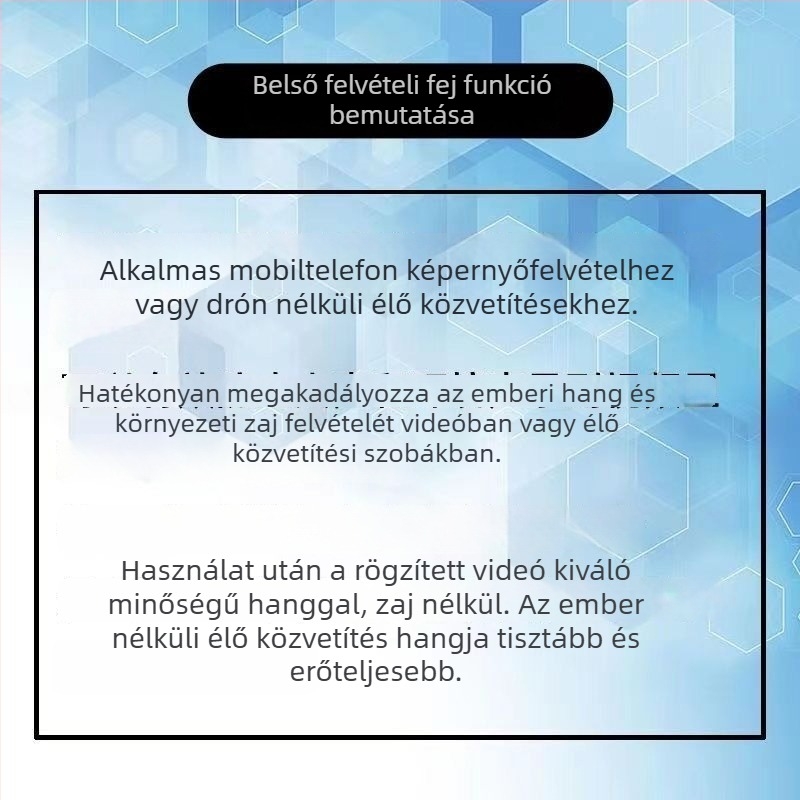 Toulson belső felvételi és képernyőfelvételi eszköz, modell 002, kompatibil Apple és Android eszközökkel