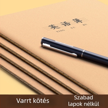 Általános iskolások angol nyelvi gyakorlófüzete (3–6. osztály): kraft borító, spirál kötés, 60 oldal, 100 g/m² papír.