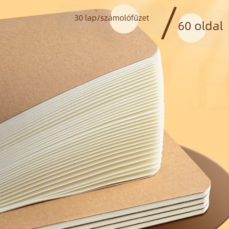 Általános iskolások angol nyelvi gyakorlófüzete (3–6. osztály): kraft borító, spirál kötés, 60 oldal, 100 g/m² papír.