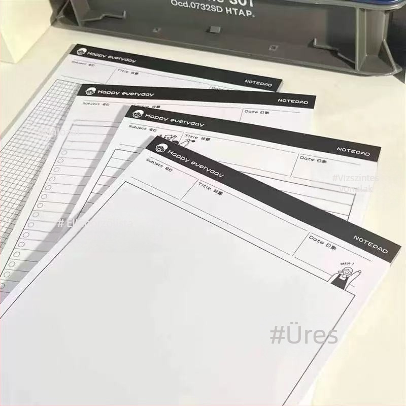 Dolico notesz vezeték nélküli kötéssel, 80 gsm fa pulpa alapú papír, japán-koreai aranyos stílus