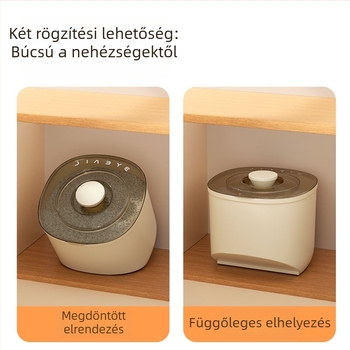 Rizstároló doboz, zárható, nedvességálló és rovarriasztó funkcióval, PP műanyagból, élelmiszer-minőségű