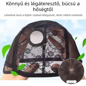 Középkorú és idősebb nők részére paróka, természetes ősz színfedés, sokoldalú frizurák, tartós, kézzel készített permanens hullám, teljes fej paróka