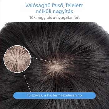 Férfi paróka, emberi haj, modell C801 twist, légáteresztő alap, Henan eredetű