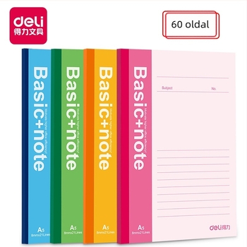 Notesz papíralapú borítóval, ragasztott kötés, dupla offset papír, 60 g/m², 100–200 oldal
