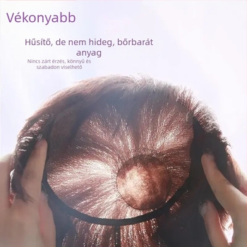 Rövid, egyenes paróka — kézzel készített, valódi emberi hajból, lélegezhető, festhető és göndöríthető, elfedi az őszülő hajat