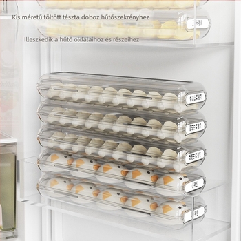 Dumpling Storage Box – Műanyag, Élelmiszer-minőségű, Hűtőbarát, Többszintes tárolás, Személyre szabható feldolgozás