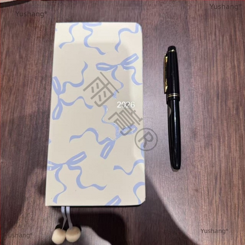 2026-os masnis tervezőfüzet teljes évre, heti programmal, japán és koreai stílus, ragasztó kötés, 100 gsm fa cellulóz papír, több mint 400 oldal