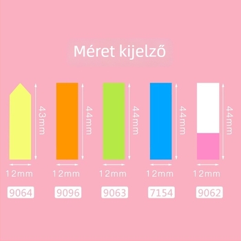 Deli Post-it címke matrica – aranyos Instagram-stílus, friss dizájn, 100 oldal, borító BOPP és belső oldal BOPP