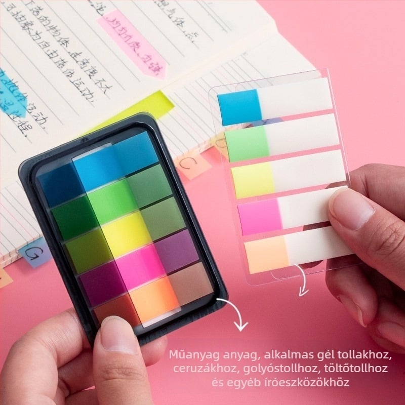 Deli Post-it címke matrica – aranyos Instagram-stílus, friss dizájn, 100 oldal, borító BOPP és belső oldal BOPP