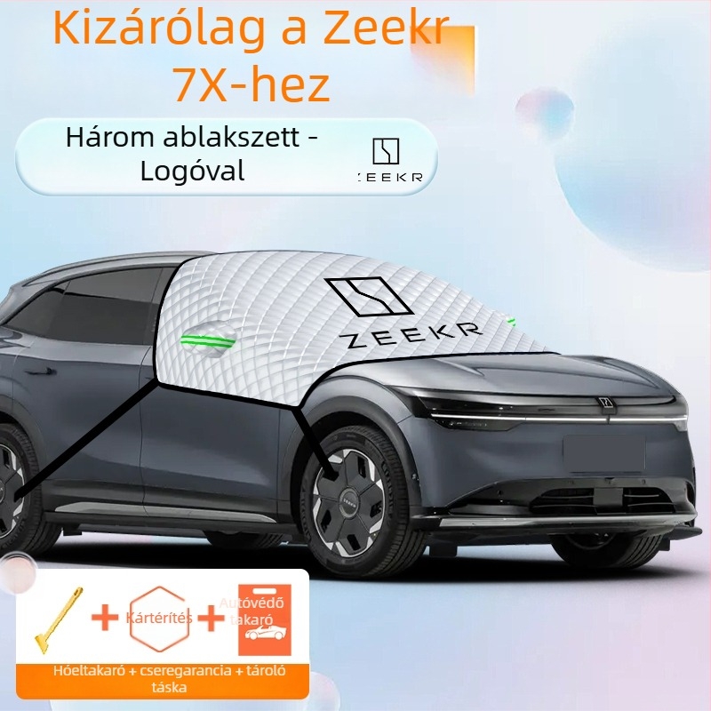 Autó első szélvédő takaró – alumíniumfóliából, vastagított dizájn, egyszínű, univerzális illeszkedés