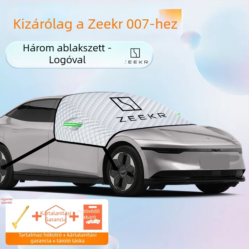 Autó első szélvédő takaró – alumíniumfóliából, vastagított dizájn, egyszínű, univerzális illeszkedés