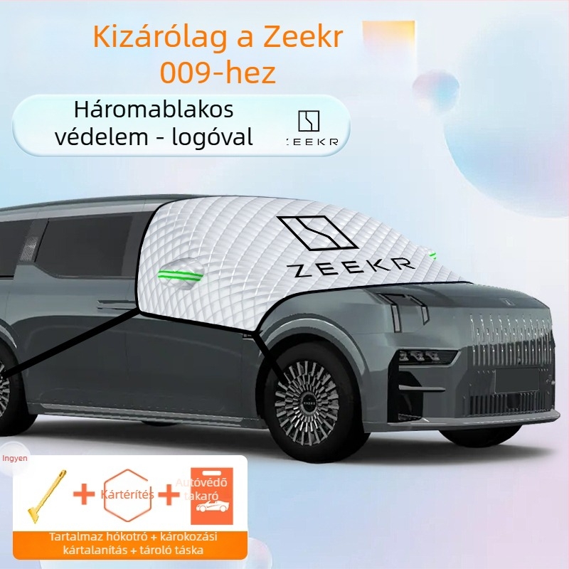 Autó első szélvédő takaró – alumíniumfóliából, vastagított dizájn, egyszínű, univerzális illeszkedés