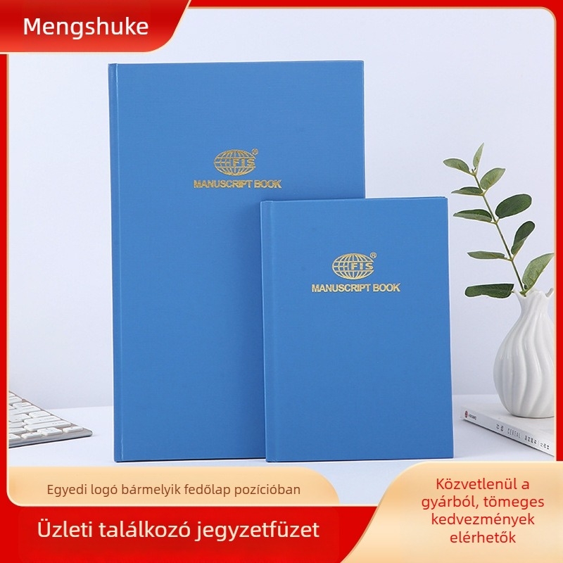 Üzleti notesz négyzetrácsos oldalakkal, jegyzetek a megbeszélésekről és napló