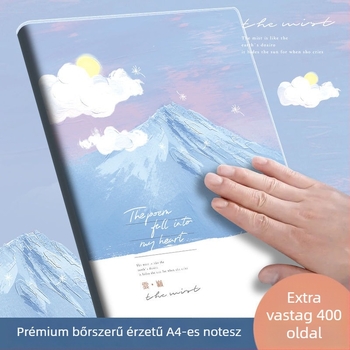 Jegyzetfüzet, egyszerű dizájn, varrott kötés, papírborító, lapok fa pulpából, papír tömege 40 g