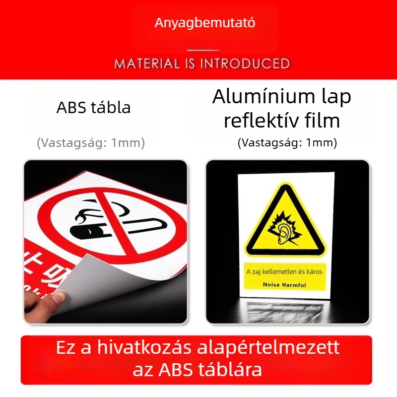 Tiltó jel: Belépés nem alkalmazottak számára, testreszabható PVC öntapadós matrica, 5 darabos csomag