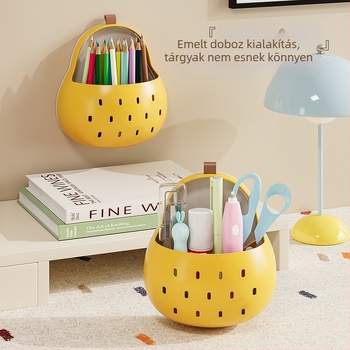 Fali tároló doboz — PP műanyag, modell TH-8115, Qiuyue pear mintázat, Colorful fruits sorozat, rajzfilmszerű, aranyos stílus