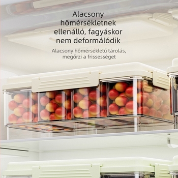 Kültéri hordozható ebédes doboz négy rekeszével a frissesség megőrzéséért, élelmiszer-minőségű tároló gyümlcsök és italok számára