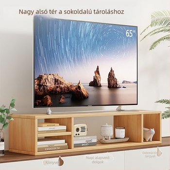 Mugg kétszintes asztali TV- és monitoremelő állvány tárolóval