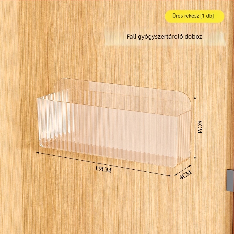 Fali tartó krémcső tároló rekeszekkel — műanyag (PS), Riga márka, Medicine Storage Rack modell, Wall Hanging sor