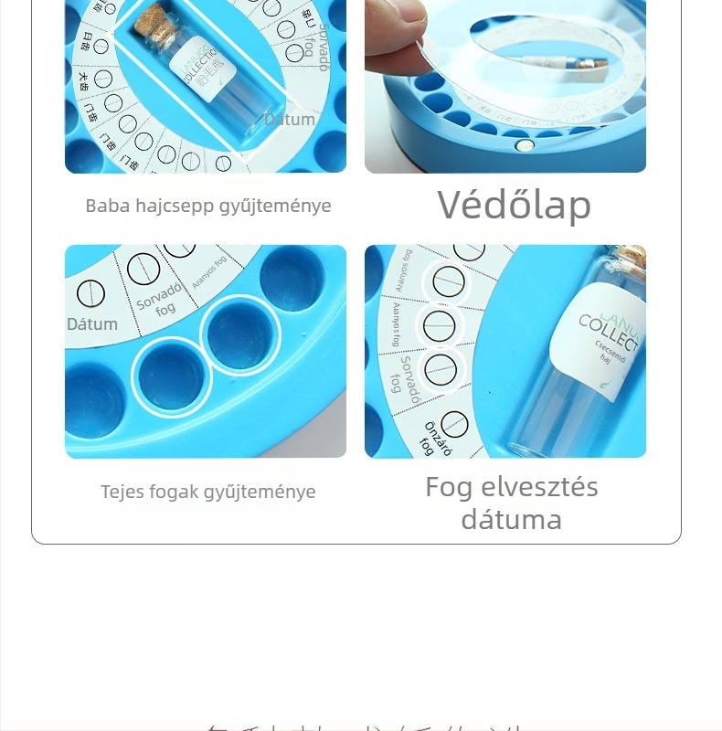 Tejfogak Tároló Doboz — Gyermek tejfogak Emlékdoboza | Anyag: Környezetbarát Gyanta • Kor: 0–3 év • Hordozható Ajándék Doboz