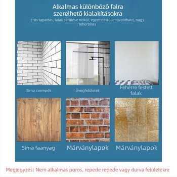 Falihoz szerelhető mobiltelefon-tároló doboz, televízió és klíma távirányítóinak tárolására, műanyag, japán stílus.