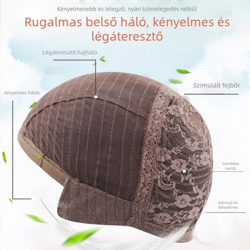 Rövid hullámos paróka, természetes stílus, felhúzott frufru, nőknek, arcfelújító hatás