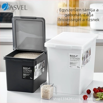 Asvel rizstároló doboz – nedvességálló, műanyag, modern stílus