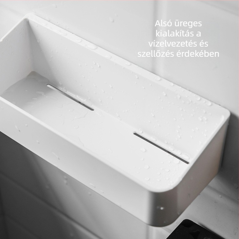 Anqin lyukasztás nélküli falra szerelt tároló polc, ABS műanyag, modell L, modern minimalista stílus