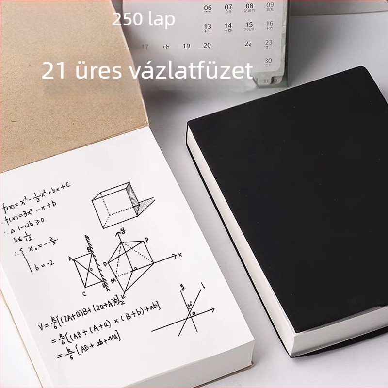 Jegyzetfüzet kraftpapírt borítóval, drótspirál kötés, Dowling papír, 200–300 oldal, egyszerű stílus