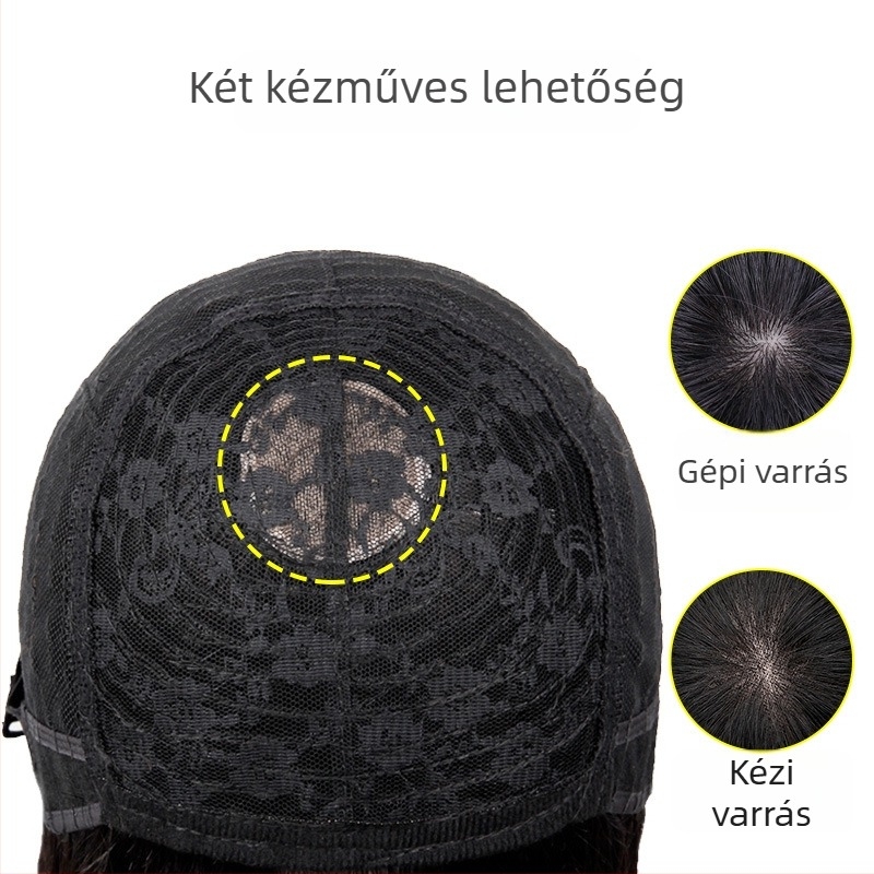 Valódi emberi hajból készült paróka, Real Hair Set modell, Qi frufru, festhető, anti-aging hatás