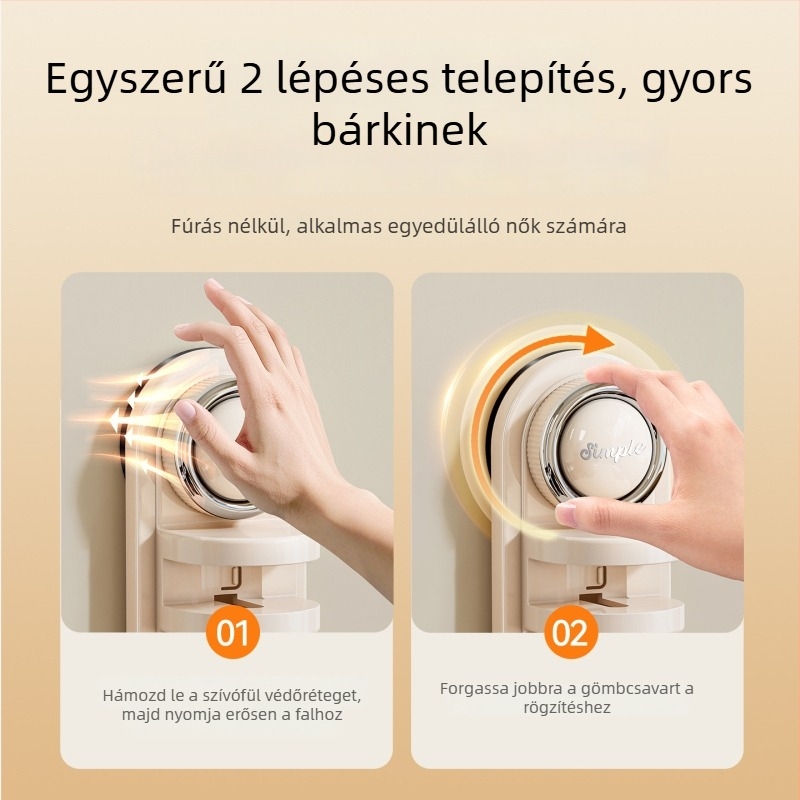 Plasztik szívófejes falra szerelhető tárolóállvány megfigyelőkamerákhoz, routerhez és monitorhoz – 5 darabos csomag, fúrás nélkül