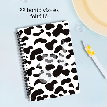 Kettős spirálos notesz, PP fedél, 80 g/m² papír, 80 lap, üzleti iroda stílus