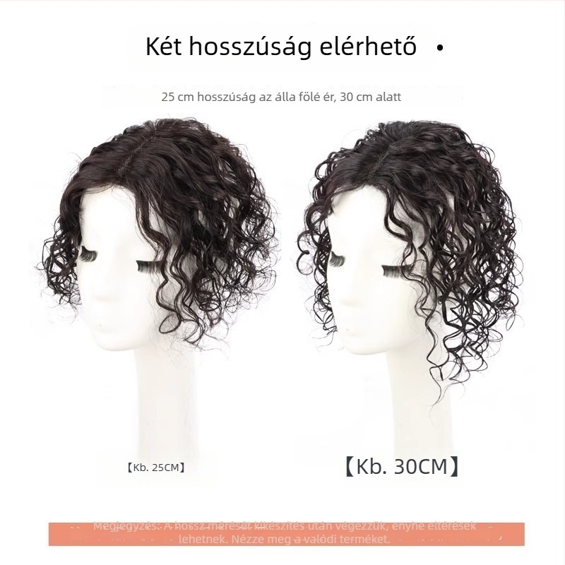 Női paróka, kézzel szőtt svájci hálóval, Swiss perm modell, emberi haj, hangerő növelése, természetes stílus, hosszú frufru