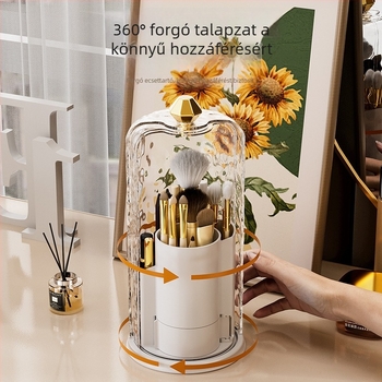 Forgó sminkecset-tároló és rúzstartó | Modesty, PET+ABS, Zhejiang eredet, stílus: könnyű luxus