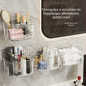 Fali tároló doboz, átlátszó PET, modell 2404104