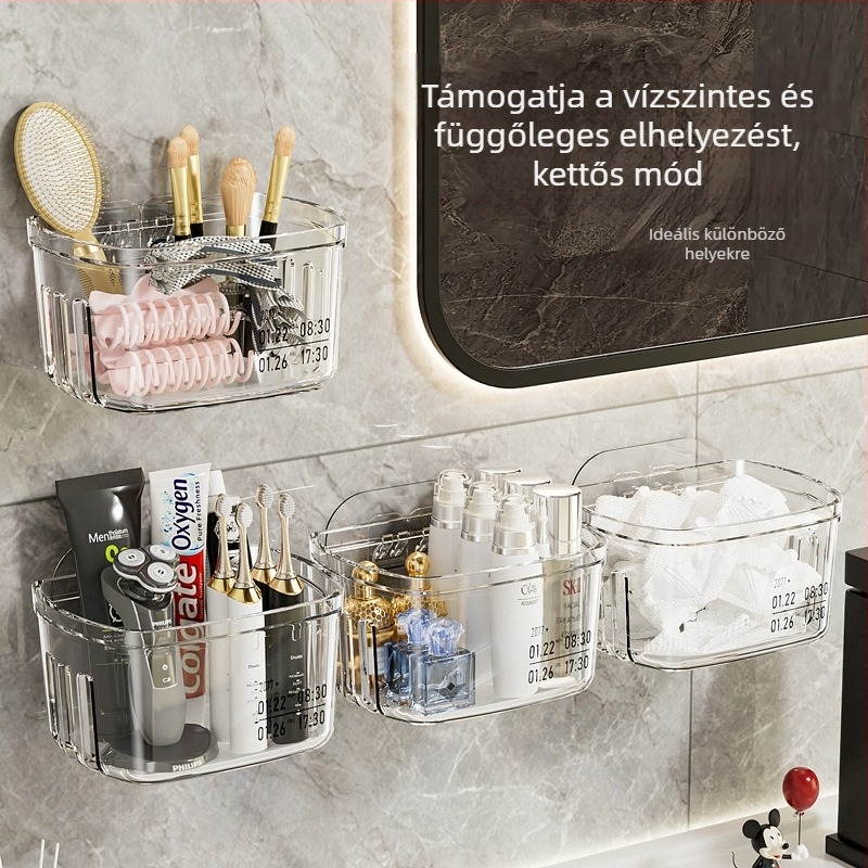 Fali tároló doboz, átlátszó PET, modell 2404104