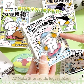 Kappa bear jegyzetfüzet, japán-koreai aranyos stílus, papírborító, varrott kötés, 87 g/m² papír
