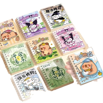 Kappa bear jegyzetfüzet, japán-koreai aranyos stílus, papírborító, varrott kötés, 87 g/m² papír