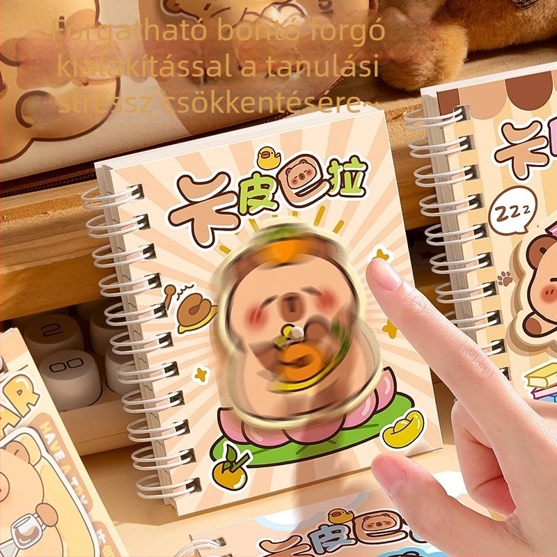 Kappa bear jegyzetfüzet, japán-koreai aranyos stílus, papírborító, varrott kötés, 87 g/m² papír