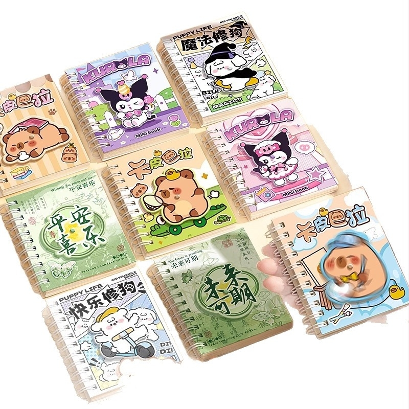 Kappa bear jegyzetfüzet, japán-koreai aranyos stílus, papírborító, varrott kötés, 87 g/m² papír