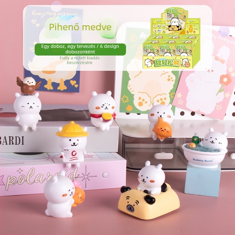 Capybara gyanta figurka — aranyos stílus, Noguan márka, gyanta alkotás, kész ajándék