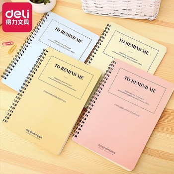 Deli LA560-01 spirálkötésű notesz, 60 oldal, 70 g/m² szöveges papír, Simple Series