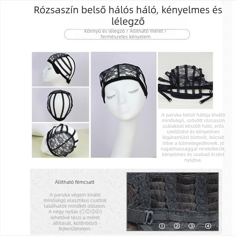 Rövid göndör hajú paróka, egzotikus stílus, modell W2035, magas hőmérséklet-álló rost