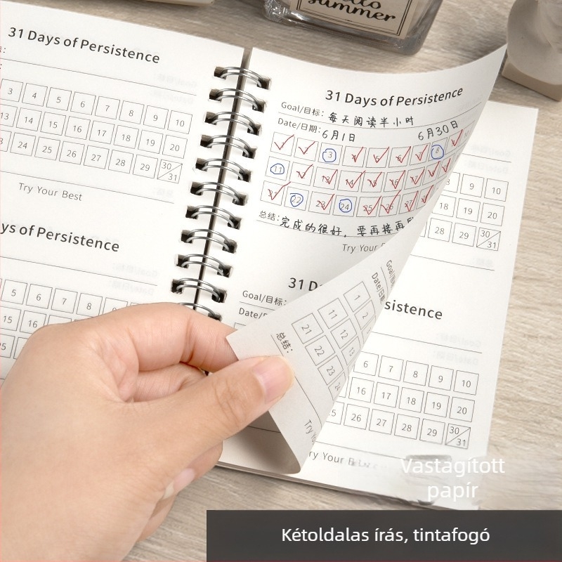 Diákoknak szóló önfegyelem napló: 31 napos önfegyelem feljegyzés, napi tervező, nyári szünet tervező könyv