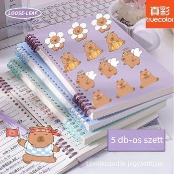 Füzet kapcsos kötésével, PP borító, 70 g/m² faalapú rostpapír, 100–200 oldal, japán/koreai stílus