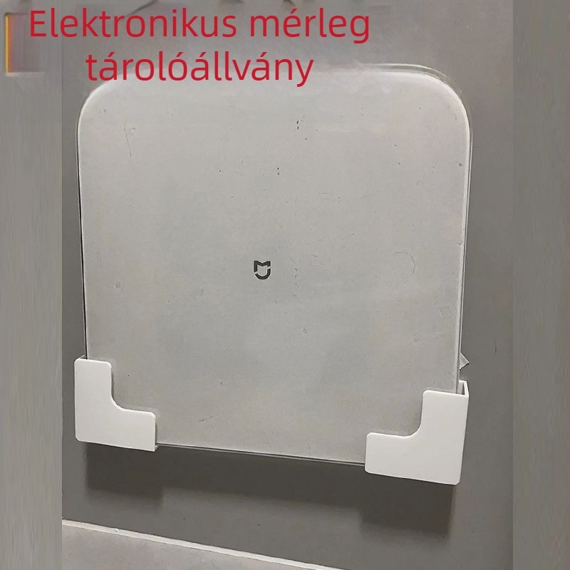 Fali tartó polc elektronikus mérleghez, PP műanyag, 2 literes kapacitás, kis méret, modern minimalist design, egyszínű, logó nyomtatás lehetséges