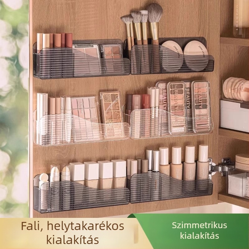 Falihoz szerelhető kozmetikai tároló doboz | PS anyag | 0,5 L kapacitás | Kozmetikumok rendszerezése