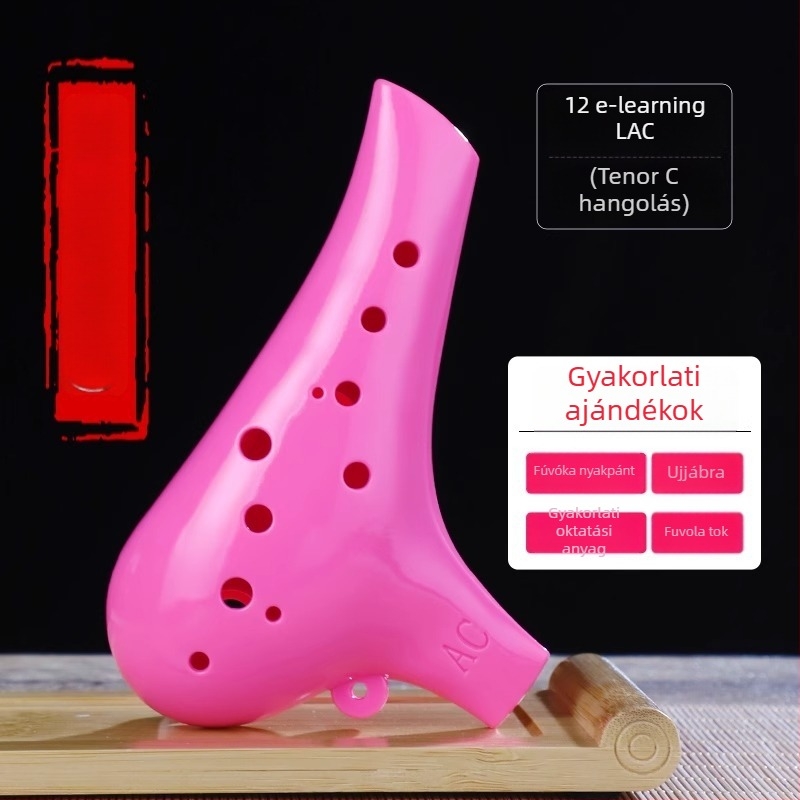 12‑lyukú ocarina, gyanta anyagú, ac-tonus, középtónusú C, kezdőknek