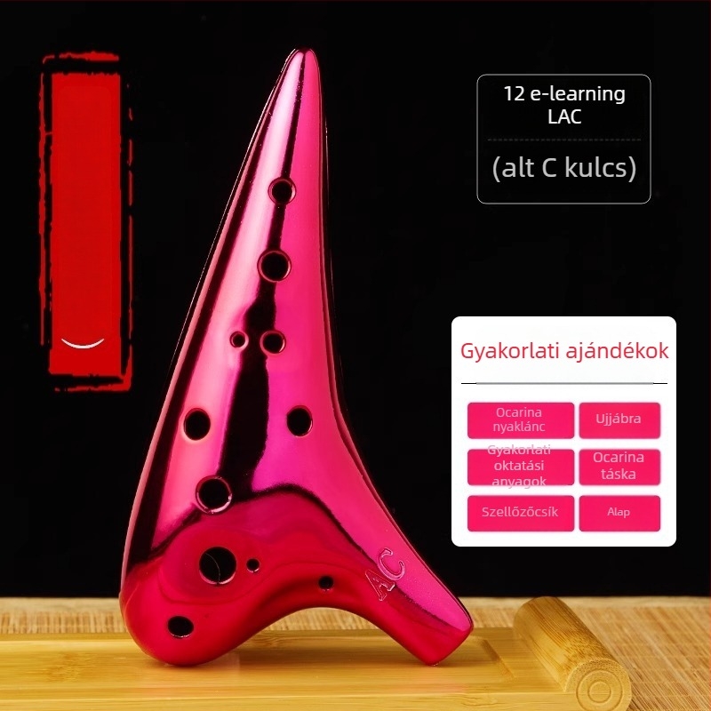 12‑lyukú ocarina, gyanta anyagú, ac-tonus, középtónusú C, kezdőknek